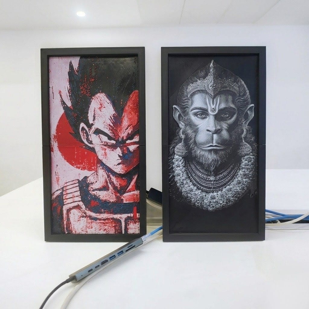 God Hanuman 3d portrait ( 20cmx40cm )