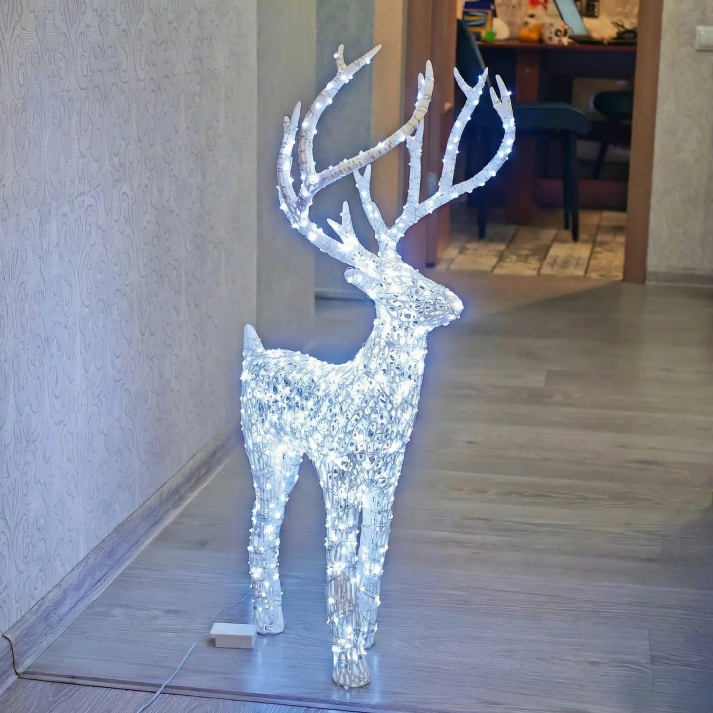 Decorative Wireframe Deer Sculpture