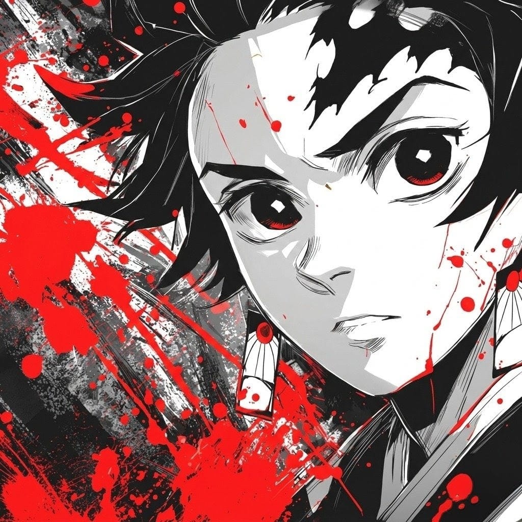 Tanjiro –  40x40 cm Portrait