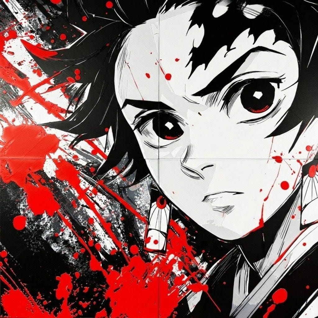 Tanjiro –  40x40 cm Portrait