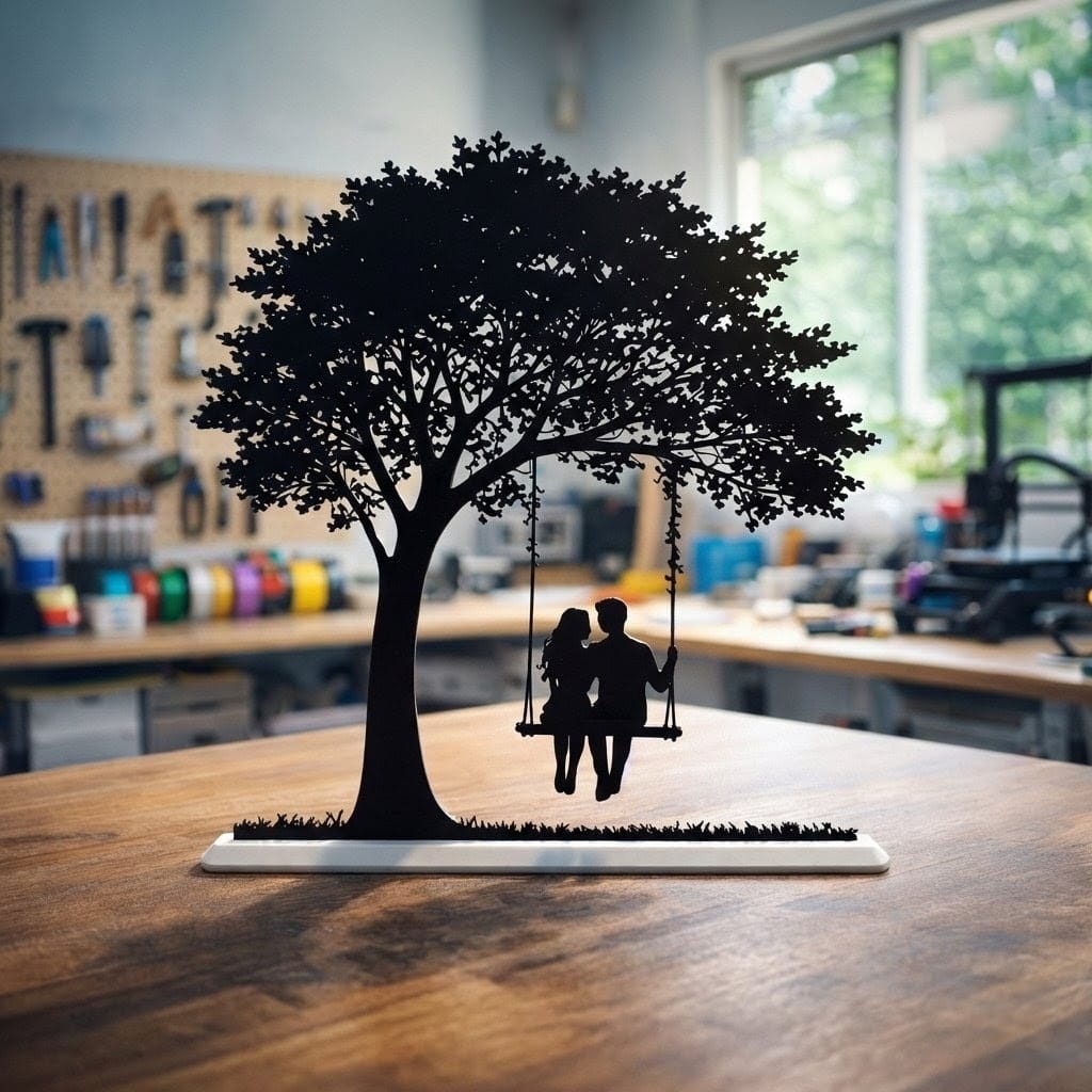 Spring Swing – Couple Silhouette