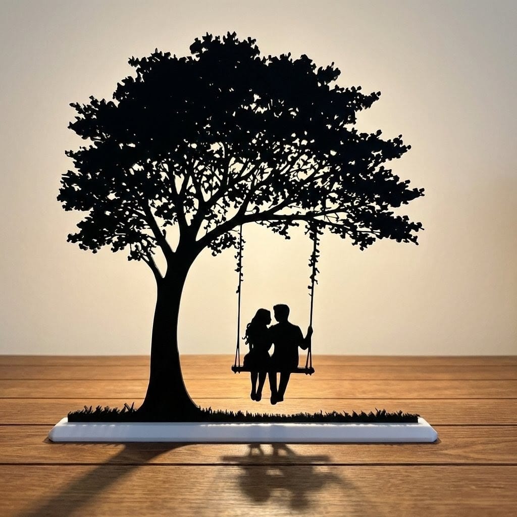 Spring Swing – Couple Silhouette