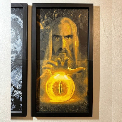 Saruman & Eye of Sauron 3d portrait ( 20cmx40cm )