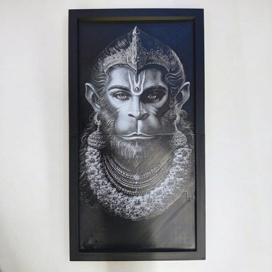 God Hanuman 3d portrait ( 20cmx40cm )