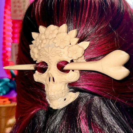 Sugar Skull Hair Pin