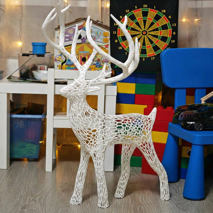 Decorative Wireframe Deer Sculpture