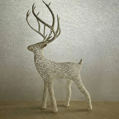 Decorative Wireframe Deer Sculpture