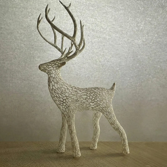 Decorative Wireframe Deer Sculpture