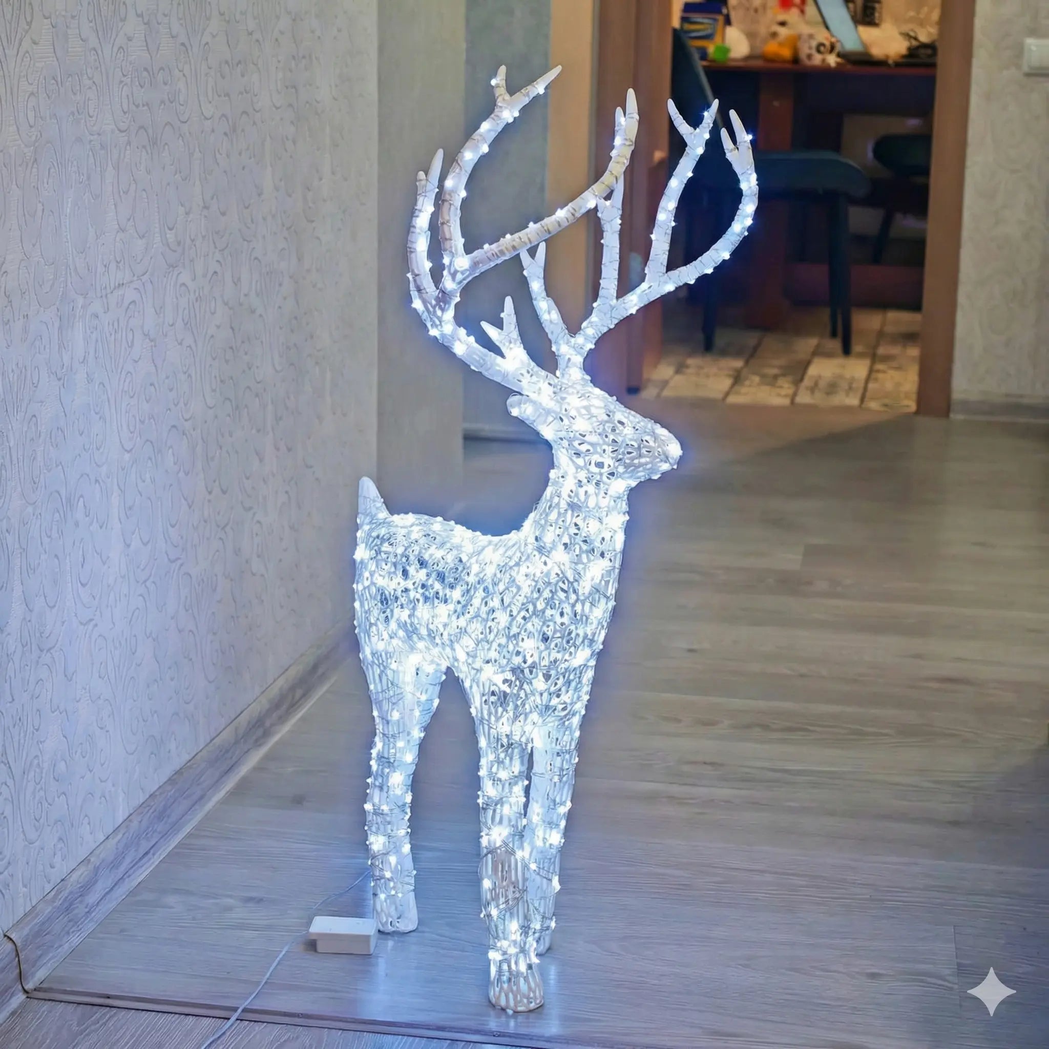Decorative Wireframe Deer Sculpture