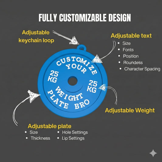 Gym Weight Keychain (SET OF 4)