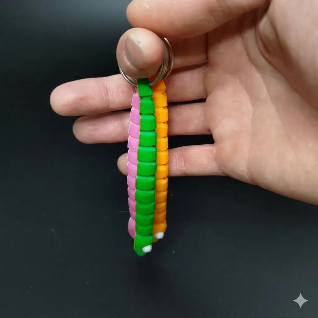 Flexible Worm Keychain (3 pcs.)