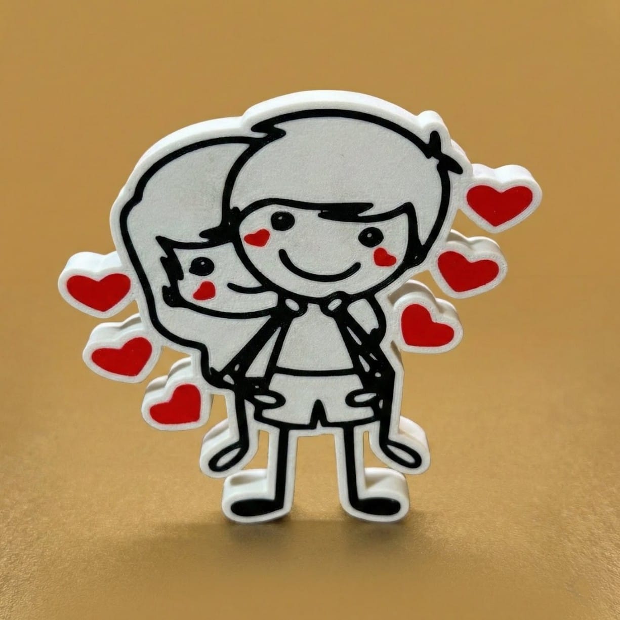 Valentine's Couple Figurines "Hug" – Modern & Inclusive(SET OF 3)
