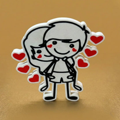 Valentine's Couple Figurines "Hug" – Modern & Inclusive(SET OF 3)
